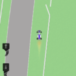 Pre-alpha screenshot of Oversteer Racing - car off track