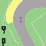 Pre-alpha screenshot of Oversteer Racing - car turning right